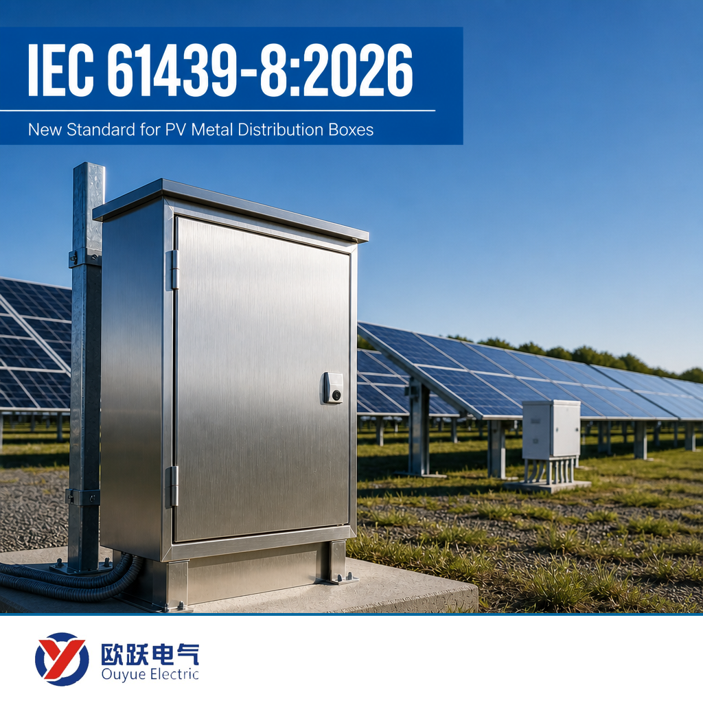 Uued IEC 61439-8:2026 reeglid PV metallist jaotuskastidele